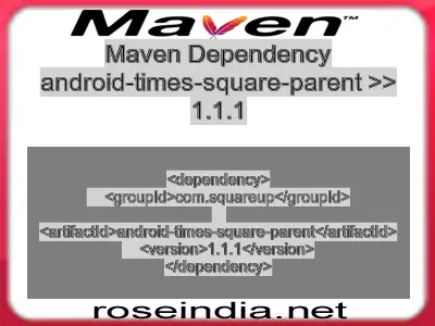 Maven dependency of android-times-square-parent version 1.1.1
