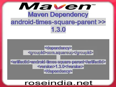 Maven dependency of android-times-square-parent version 1.3.0