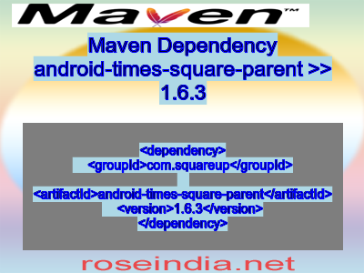 Maven dependency of android-times-square-parent version 1.6.3