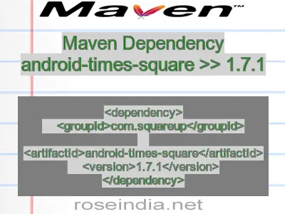 Maven dependency of android-times-square version 1.7.1
