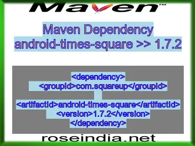 Maven dependency of android-times-square version 1.7.2