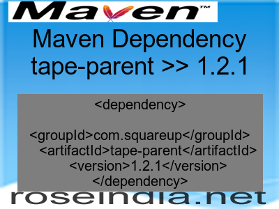 Maven dependency of tape-parent version 1.2.1