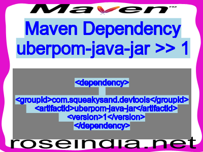 Maven dependency of uberpom-java-jar version 1