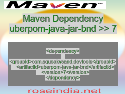 Maven dependency of uberpom-java-jar-bnd version 7
