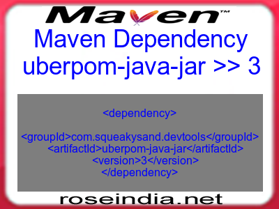 Maven dependency of uberpom-java-jar version 3