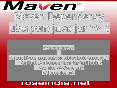 Maven dependency of uberpom-java-jar version 4
