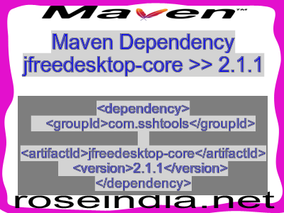 Maven dependency of jfreedesktop-core version 2.1.1