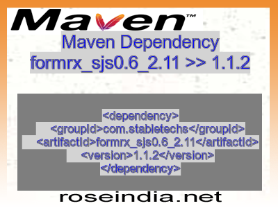 Maven dependency of formrx_sjs0.6_2.11 version 1.1.2