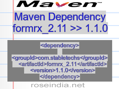 Maven dependency of formrx_2.11 version 1.1.0