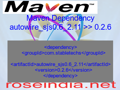 Maven dependency of autowire_sjs0.6_2.11 version 0.2.6