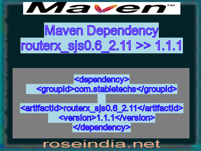 Maven dependency of routerx_sjs0.6_2.11 version 1.1.1