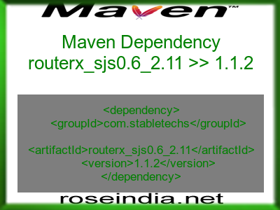 Maven dependency of routerx_sjs0.6_2.11 version 1.1.2
