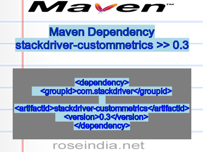 Maven dependency of stackdriver-custommetrics version 0.3