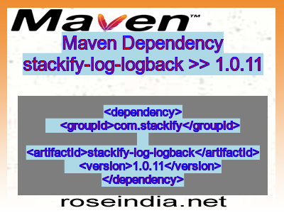 Maven dependency of stackify-log-logback version 1.0.11
