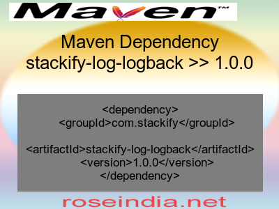 Maven dependency of stackify-log-logback version 1.0.0