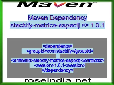 Maven dependency of stackify-metrics-aspectj version 1.0.1