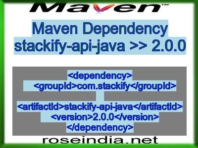 Maven dependency of stackify-api-java version 2.0.0