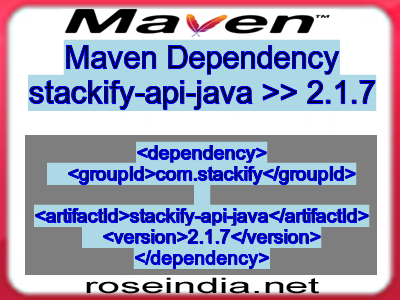 Maven dependency of stackify-api-java version 2.1.7