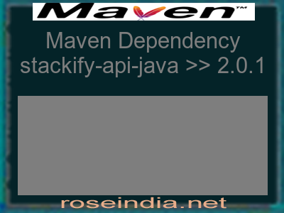 Maven dependency of stackify-api-java version 2.0.1