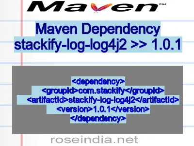 Maven dependency of stackify-log-log4j2 version 1.0.1