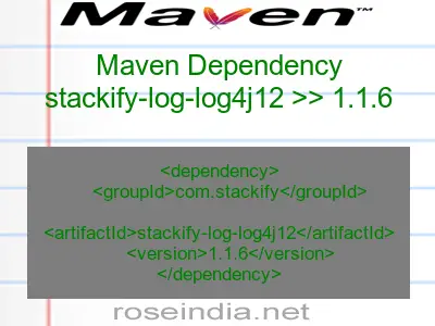Maven dependency of stackify-log-log4j12 version 1.1.6