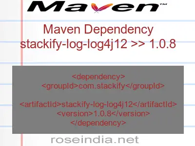 Maven dependency of stackify-log-log4j12 version 1.0.8