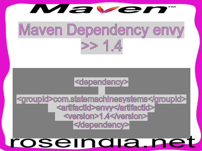 Maven dependency of envy version 1.4