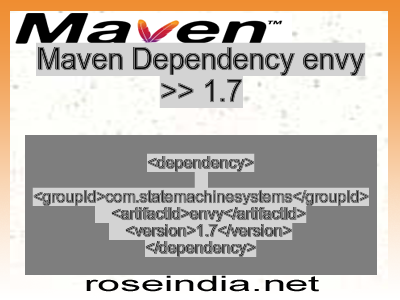 Maven dependency of envy version 1.7