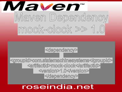 Maven dependency of mock-clock version 1.0