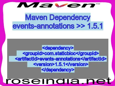 Maven dependency of events-annotations version 1.5.1