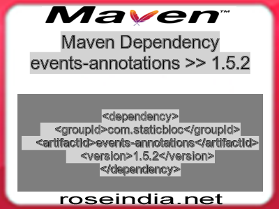 Maven dependency of events-annotations version 1.5.2