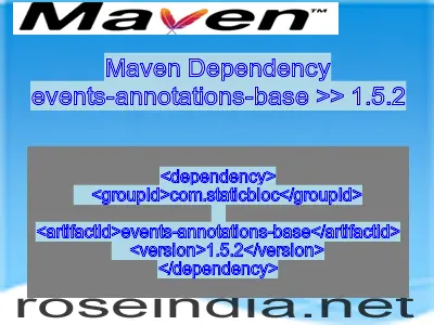 Maven dependency of events-annotations-base version 1.5.2