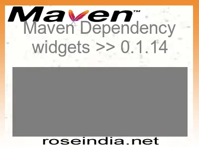 Maven dependency of widgets version 0.1.14