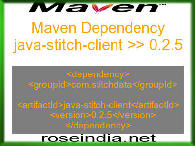 Maven dependency of java-stitch-client version 0.2.5