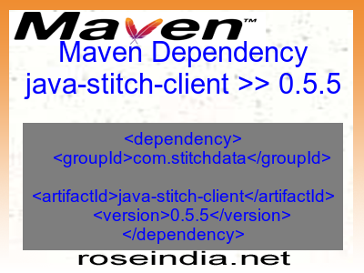 Maven dependency of java-stitch-client version 0.5.5