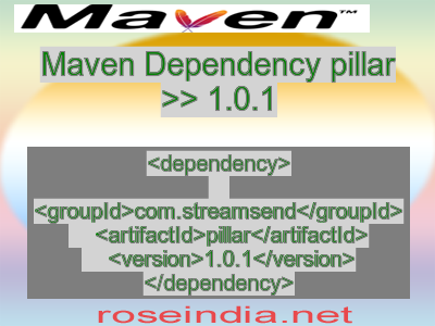 Maven dependency of pillar version 1.0.1