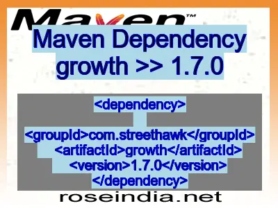 Maven dependency of growth version 1.7.0