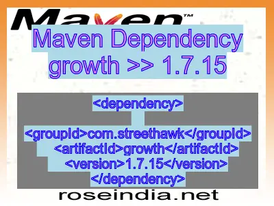 Maven dependency of growth version 1.7.15