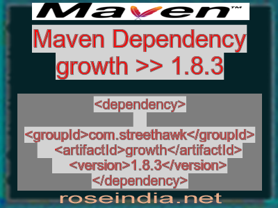 Maven dependency of growth version 1.8.3