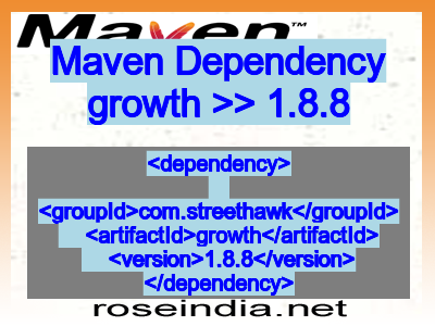 Maven dependency of growth version 1.8.8