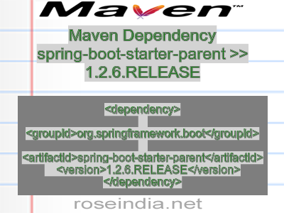 Maven dependency of spring-boot-starter-parent version 1.2.6.RELEASE