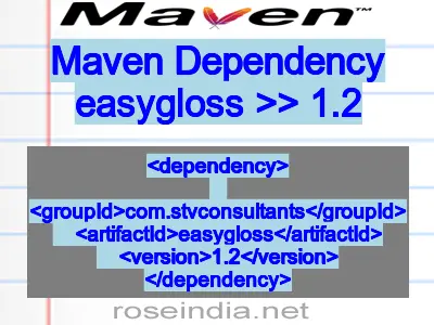 Maven dependency of easygloss version 1.2