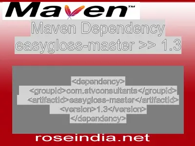 Maven dependency of easygloss-master version 1.3