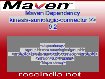 Maven dependency of kinesis-sumologic-connector version 0.2
