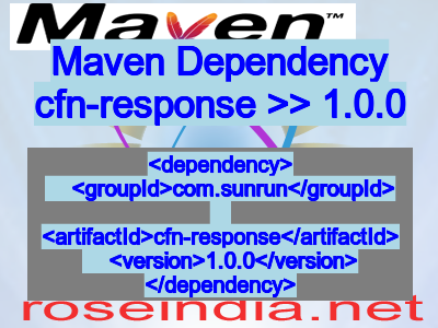 Maven dependency of cfn-response version 1.0.0