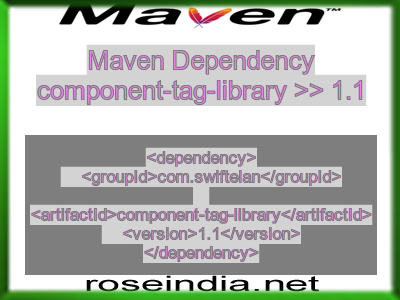 Maven dependency of component-tag-library version 1.1
