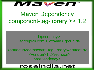 Maven dependency of component-tag-library version 1.2