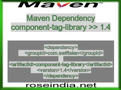 Maven dependency of component-tag-library version 1.4