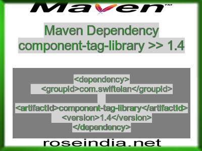 Maven dependency of component-tag-library version 1.4