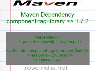 Maven dependency of component-tag-library version 1.7.2